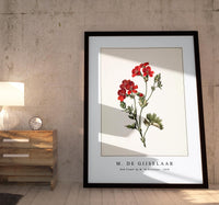 M. de Gijselaar - Red flower by M. de Gijselaar (1830)