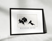 Watanabe Seitei - Japanese crows, illustration from Seitei Kacho Gafu 1890-1891