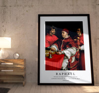 Raphael - Portrait of Pope Leo X and his cousins, cardinals Giulio de' Medici and Luigi de' Ross 1518-1519