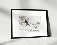 Watanabe Seitei - Perched Japanese swallow. Illustration from Seitei Kacho Gafu 1890-1891