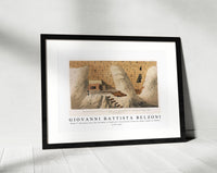 Giovanni Battista Belzoni - Plate 9  Entrance into the Pyramid of Cephrene illustration from the kings tombs in Thebes 1778-1823