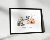 Johan Teyler -Poppies and a naked woman