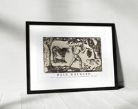 Paul Gauguin - Tahitian Carrying Bananas, from the Suite of Late Wood-Block 1898-1899