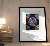 E.A.Seguy - Fruit tree pattern Art Nouveau pochoir print in oriental style