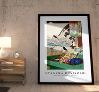 Utagawa Kuniyoshi - Kakinomoto no Hitomaro 1798-1861