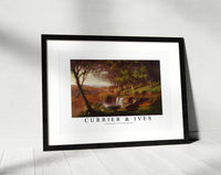 Currier & Ives - Lithograph of Falling Spring