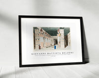 Giovanni Battista Belzoni - Interior of the Temple at Ybsambul illustration from the kings tombs in Thebes 1778-1823