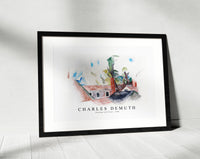 Charles demuth - Rooftops and Trees-1918