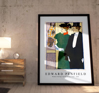 Edward Penfield - Woman holding a horse racing ticket 1895