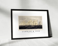 Currier & Ives - Yachts on a summer cruise