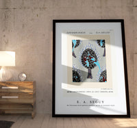 E.A.Seguy - Art Nouveau bird pattern pochoir print in oriental style