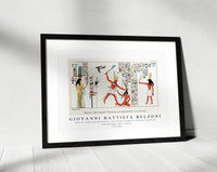 Giovanni Battista Belzoni - Plate 14  Group from the interior of the northern Temple of Ybsambul illustration from the kings tombs in Thebes 1778-1823