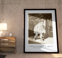 Cornelis ploos van amstel - Jongen leunend over een onderdeur-1777