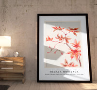 Megata Morikaga - Branch of Momiji maple tree with leaves and seeds during 1870–1880