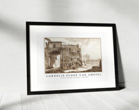 Cornelis ploos van amstel - Poort met reiziger en muildier-1781-1782