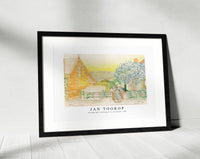 Jan Toorop - Zeeland girl, knitting in a courtyard (190)