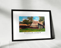 winslow homer - Farmyard with Ducks and Chickens-1872-1873