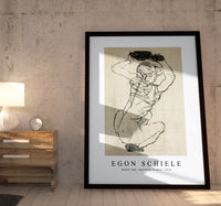 Egon Schiele - Naked lady. Squatting Woman 1914