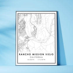 Rancho Mission Viejo, California Modern Map Print 