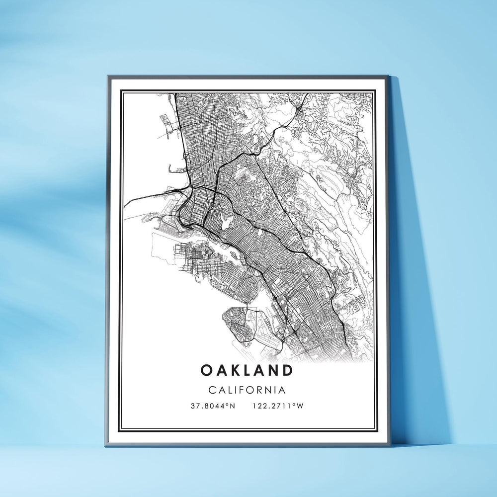 Oakland, California Modern Map Print