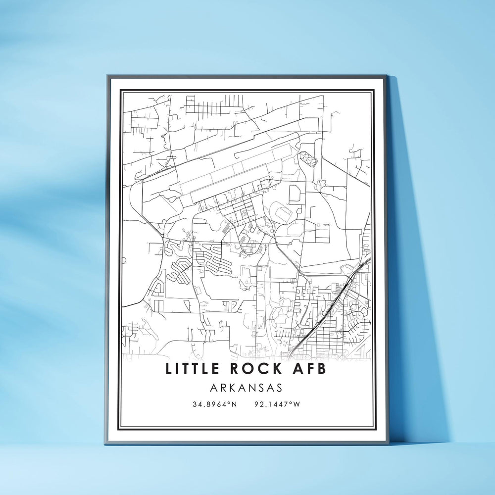 Little Rock AFB, Arkansas Modern Map Print