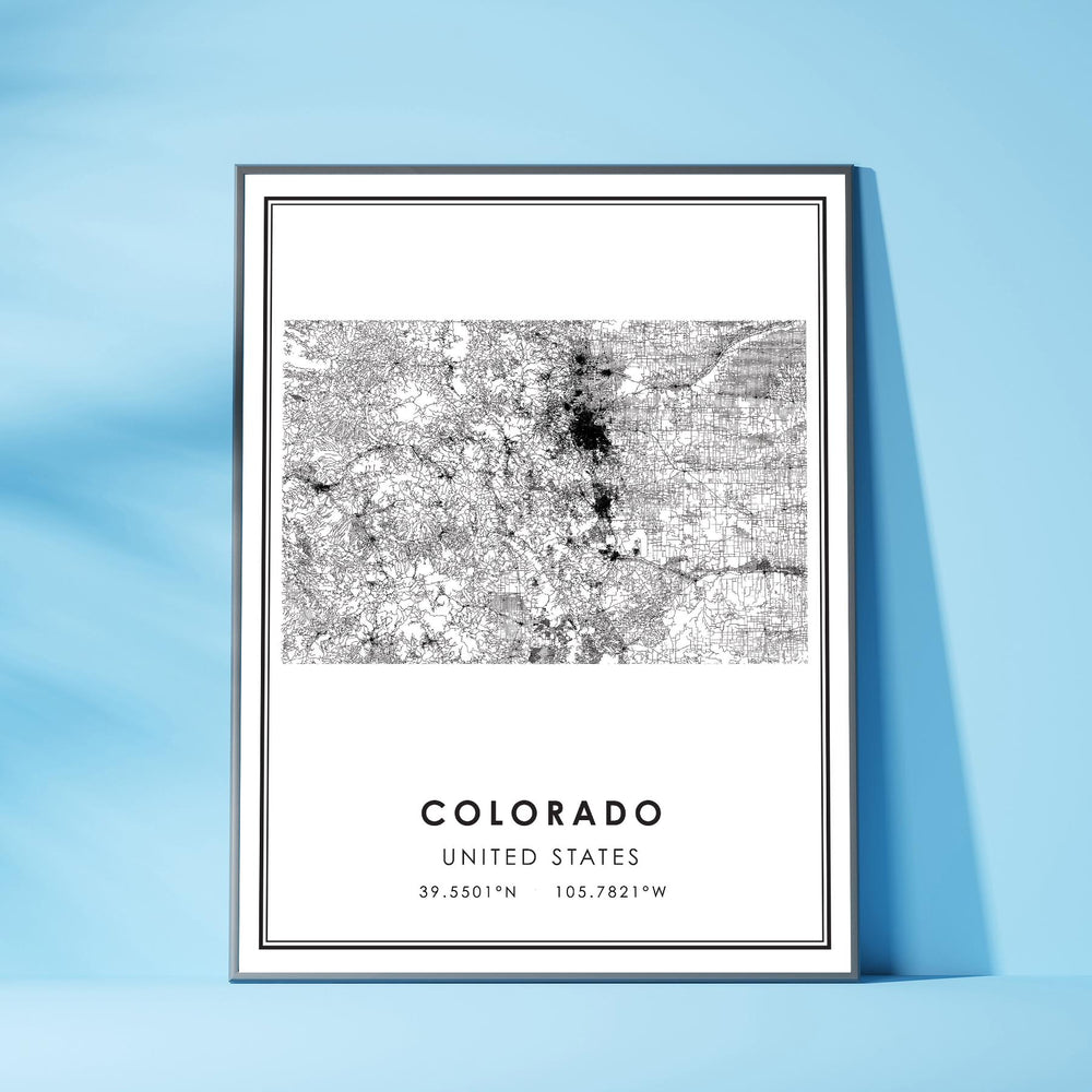 Colorado, United States Modern Style Map Print 