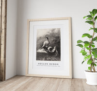 Odilon Redon - The Siren Clothed In Barbs, Emerged From the Waves 1883