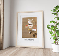 Ito Jakuchu - Hen and Rooster with Grapevine (1792)