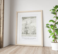 Cornelis ploos van amstel - Oorlogsschip een schot lossend-1759