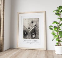 Odilon Redon - On Backdrop of Our Nights God with His Knowing Finger Traces a Multiform Implacable Nightmare 1890