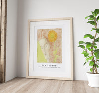 Jan Toorop-Woman's Head with Red Hair and Chrysanthemum (1896)