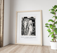 Ernst Ludwig Kirchner - Female Nude Before a Cabinet 1916