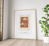 E.A.Seguy - Art Nouveau Flower pattern stencil print in oriental style