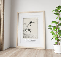 Numata Kashu - Tufted-Teal and Reed Flower illustration from Pictorial Monograph of Birds (1885)