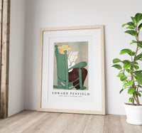 Edward Penfield - Woman reading in a rocking chair 1899