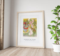 Georges De Feure - Vrouw krijgt visioen in een tuin (1897)