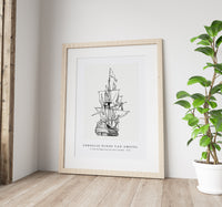 Cornelis ploos van amstel - d from Oorlogsschip een schot lossend-1759