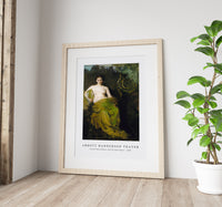 abbott handerson thayer - Seated Nude Woman. Half Draped Figure-1885