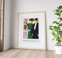 Edward Penfield - Woman holding a horse racing ticket 1895