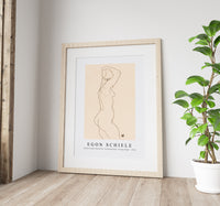 Egon Schiele - Naked woman backview. Standing Nude, Facing Right 1918