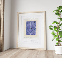 E.A.Seguy - Art Deco fountain pattern pochoir print in oriental style