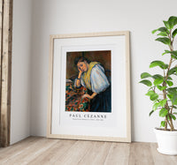 Paul Cezanne - Young Italian Woman at a Table 1895-1900