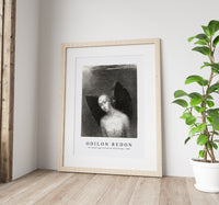 Odilon Redon - The Fallen Angel Spreads His Black Wings 1886