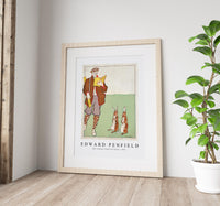 Edward Penfield - Man reading a book with Hares 1895