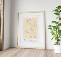 Egon Schiele - Naked lady. Seated Woman in Corset and Boots 1918