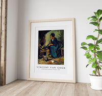 Vincent Van Gogh - Peasant Woman Cooking by a Fireplace 1885