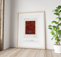 E.A.Seguy - Art Nouveau Flower pattern pochoir print in oriental style