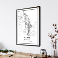 
              Cairns, Australia Modern Style Map Print 
            