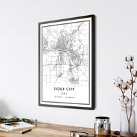 
              Sioux City, Iowa Modern Map Print 
            
