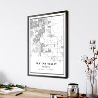 San Tan Valley, Arizona Modern Map Print 